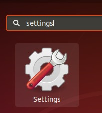 Os search for settings in Dash