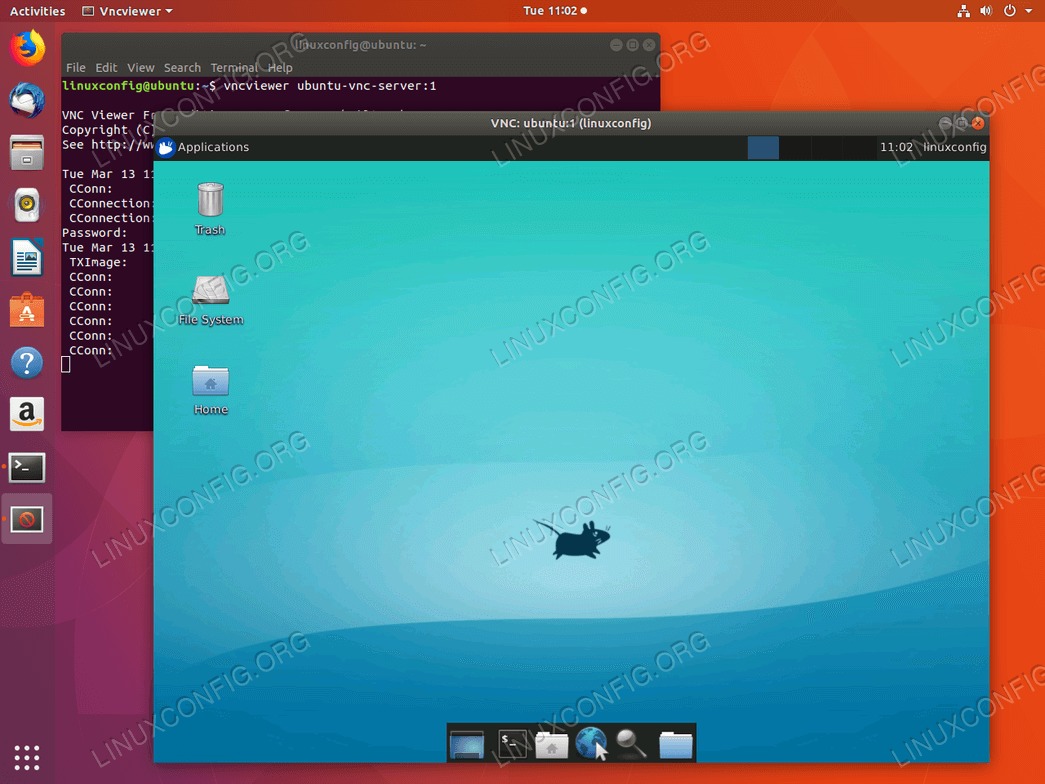Ubuntu VNC server - 18.04 Bionic Beaver