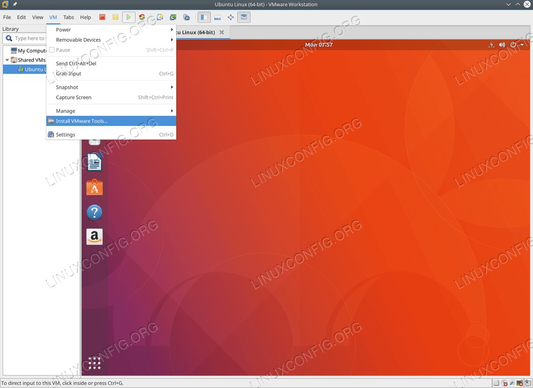 Install VMware Tools... - Ubuntu 18.04 Bionic Beaver