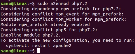 Enable PHP 7.2