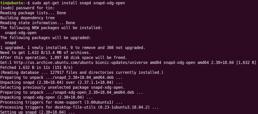 Install snap and snapd