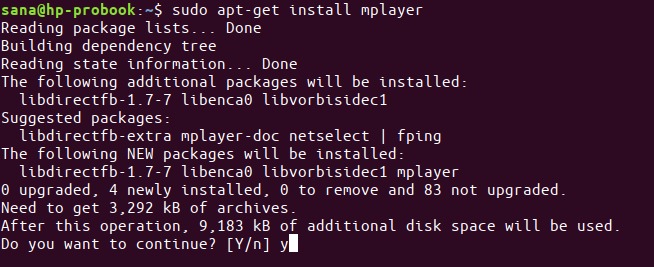 Install MPlayer with apt