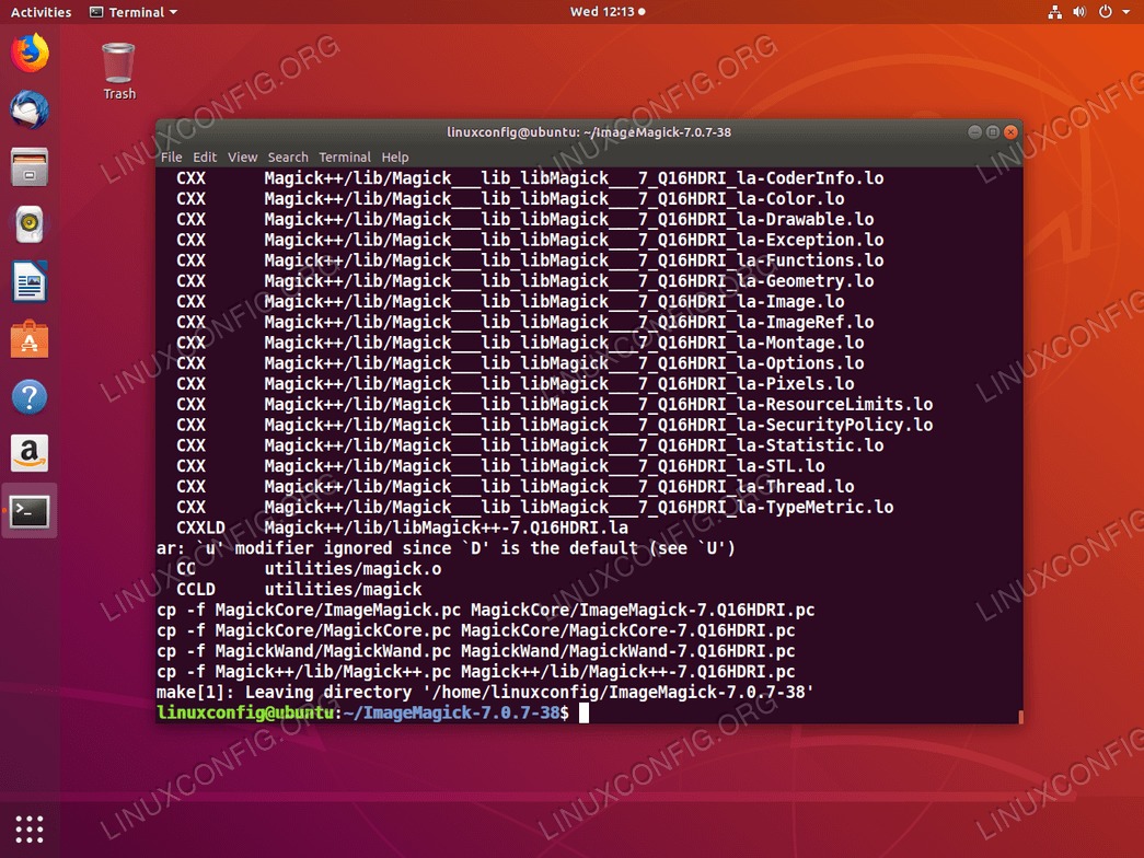 ImageMagick 7 compilation on Ubuntu 18.04.
