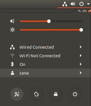 Ubuntu Settings Icon menu