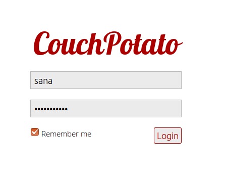 Login to CouchPotato