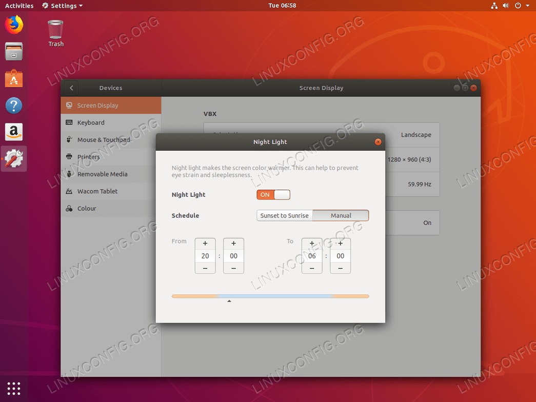 Night Mode on Ubuntu 18.04