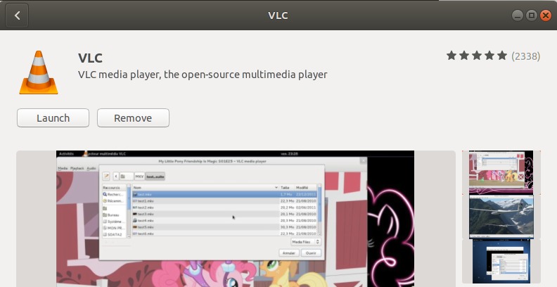 VLC Player successfully installed