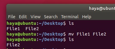 Ubuntu mv command