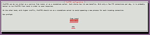Run ProFTPD as standalone server
