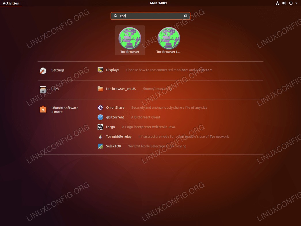 Tor Browser launcher - Ubuntu 18.04