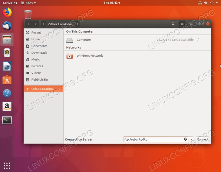Configuration file of FTP server on Ubuntu 18.04 Bionic Beaver
