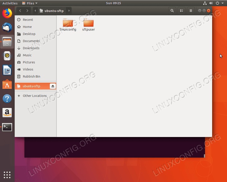 Enter SFTP home directory on Ubuntu 18.04 Bionic Beaver