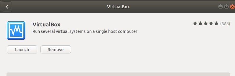 Launch VirtualBox