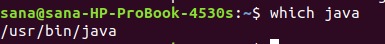 Java is installed in /usr/bin folder