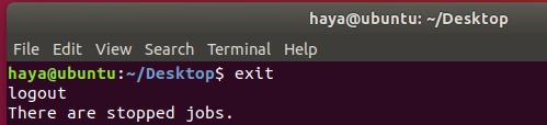 Ubuntu Exit command