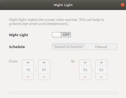 Enable Night-Light feature