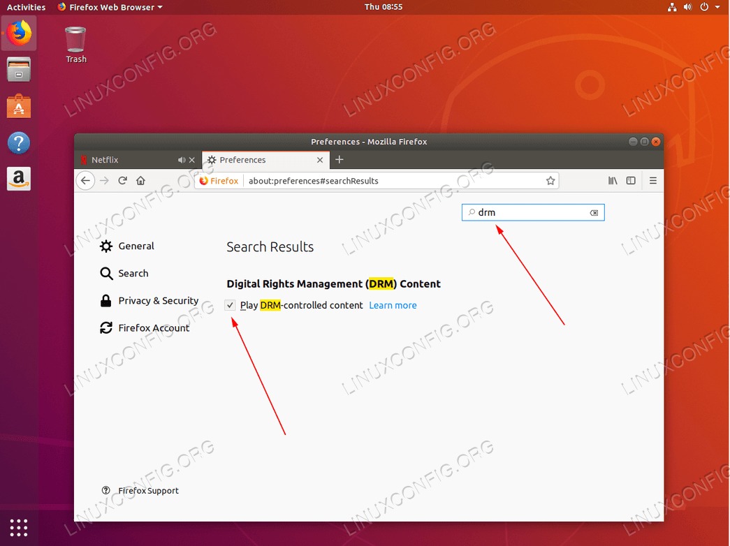 Enable Digital Rights Management on Ubuntu 18.04