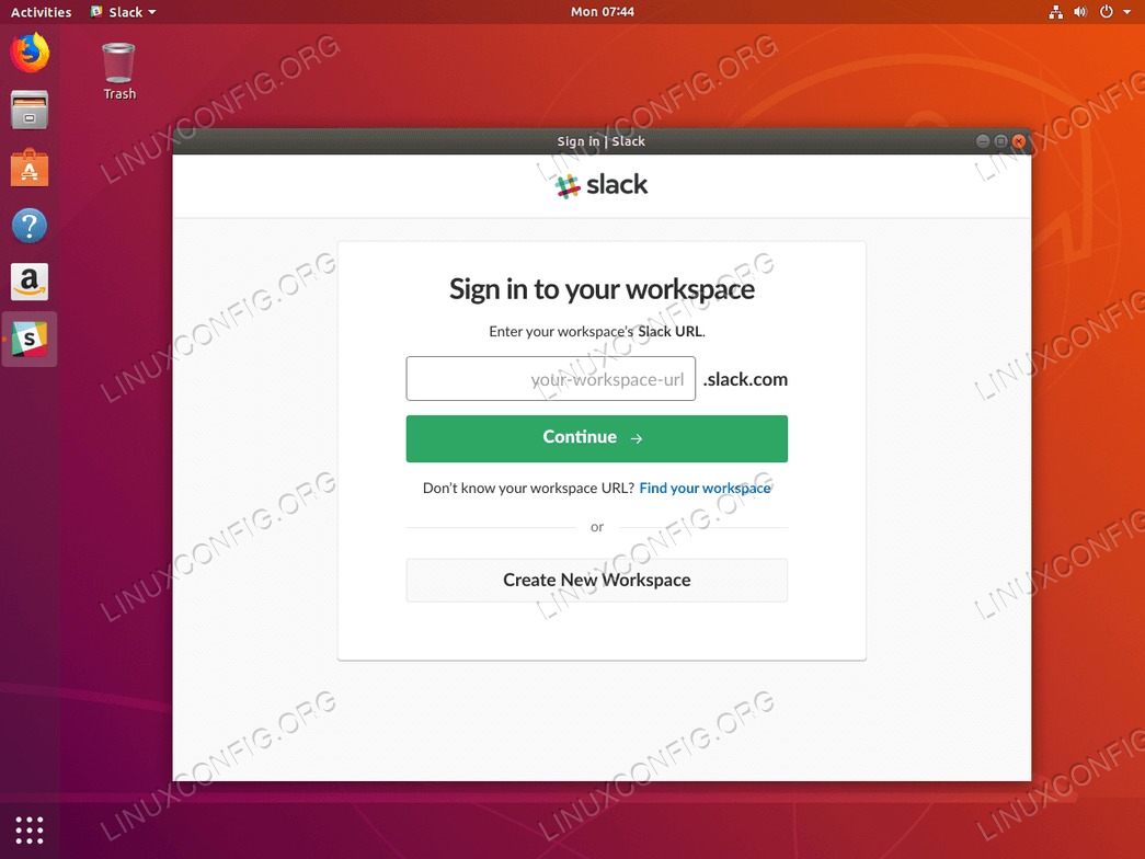 Slack Desktop on Ubuntu 18.04