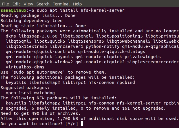 Install NFS Kernel Server