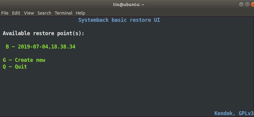 Systemback cli