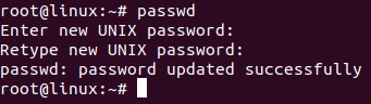 Change root password on Ubuntu