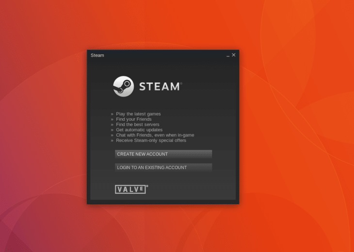 Steam on Ubuntu 18.04 Bionic Beaver Linux  - Login
