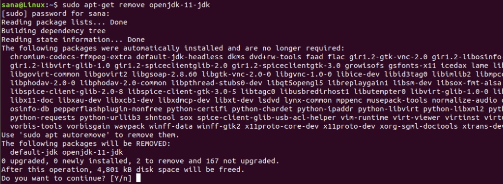Uninstall Ubuntu package with apt