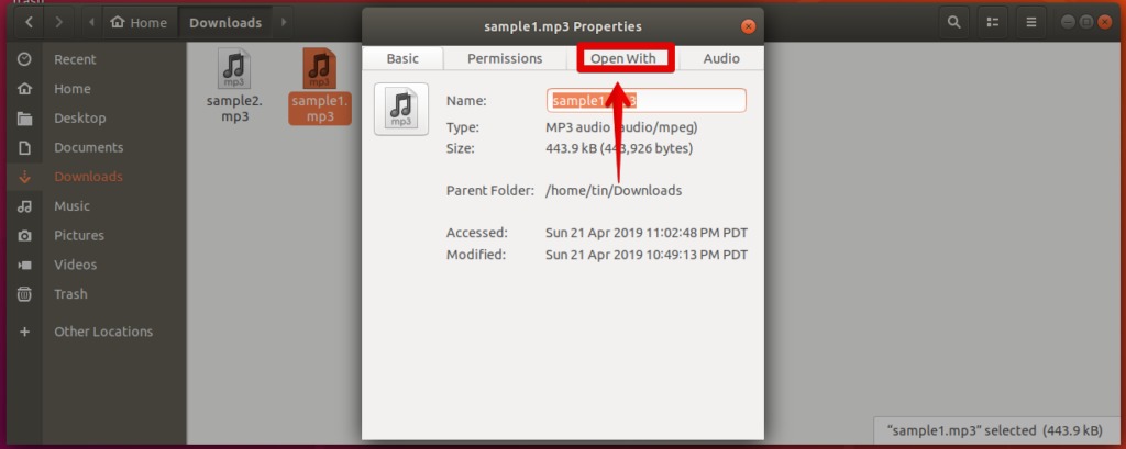 Select default application for MP3 files