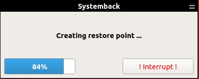 Creating system restore point
