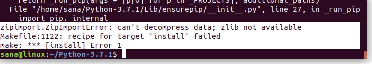 Pythin install error resolved