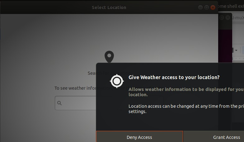 Allow access to location information