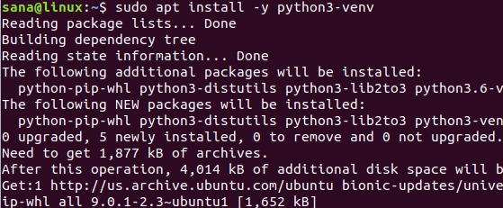 Install Python3 venv
