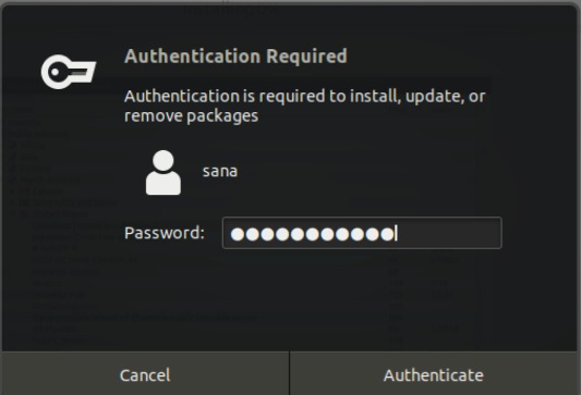 Authenticate as admin user