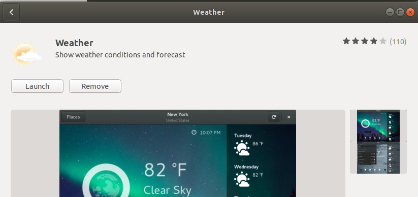 Launch GNOME Weather