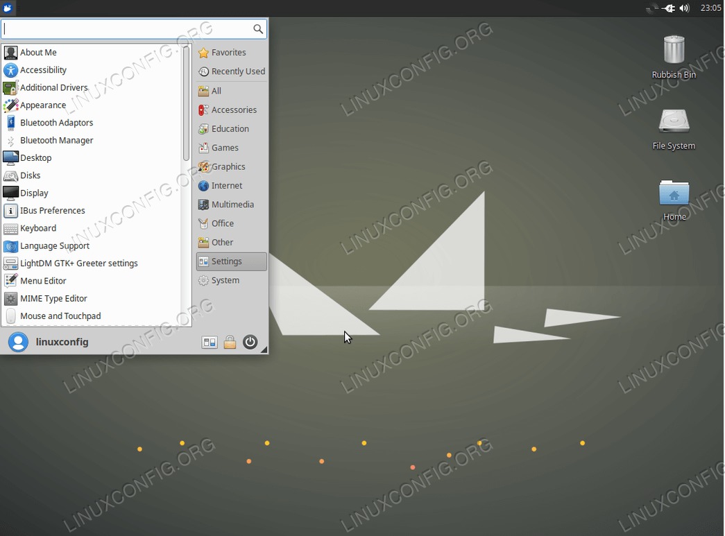 Xubuntu Desktop graphical user interface on Ubuntu 18.04 Bionic Beaver