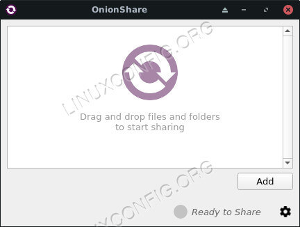 Onionshare Running