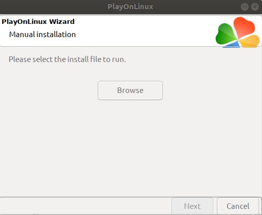 Select installation file