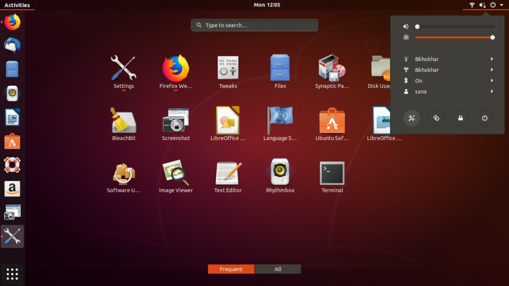 Ubuntu Launcher at top