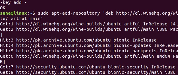 Add WineHQ package repository