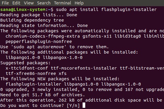 Install the Flashplugin Installer Package