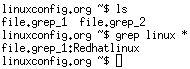 grep can be used to search string within a file