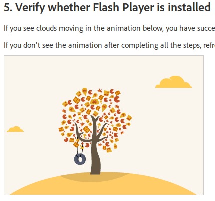 Verify Flash Player installation