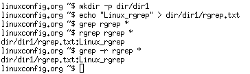 rgrep is recursive version of grep