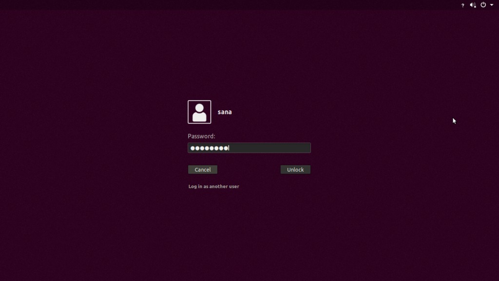 Ubuntu Lock screen