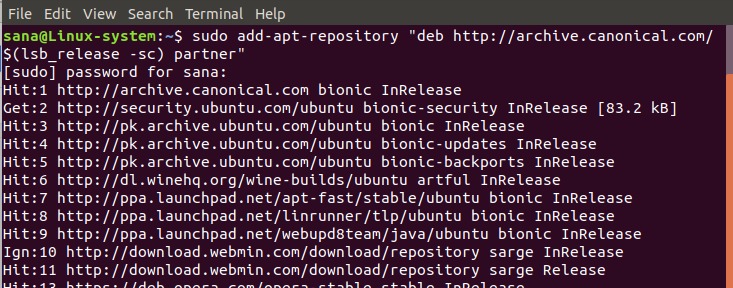 Add Ubuntu Partner repository