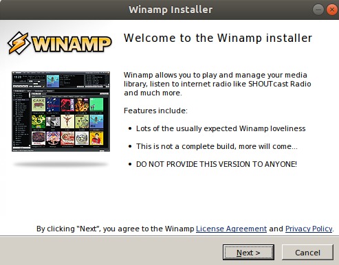Winamp installer