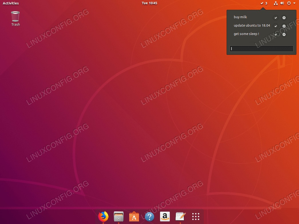Todo List for Ubuntu 18.04