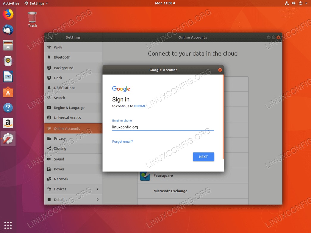Google Drive Ubuntu 18.04 - Enter username
