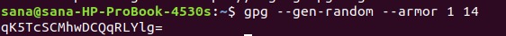 Using gpg to generate a secure password