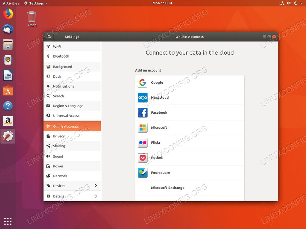 Google Drive Ubuntu 18.04 - Select Google Account